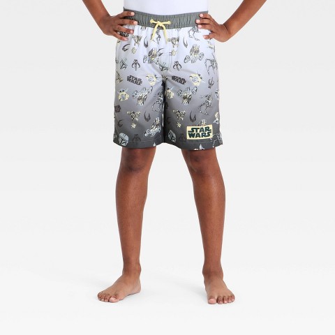 Star Wars Boys' Star Wars Swim Trunks - Gray M