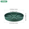 Unique Bargains Plastic Indoor Durable Flower Pot Plant Saucer 2 Pcs - 2 of 4