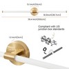 POWLIG 39.4-in 1-Light Gold Modern Dimmable Wall Sconce Strip Mirror Headlights Dresser Light Bar - 2 of 4