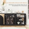 Brafabhome Accent Sideboards Buffet Cabinet with Arched Reeded Door, Modern Credenza Storage Cabinet with Adjustable Shelves for Living Room Bedroom - 3 of 4