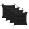 vidaXL - 4X Solid Teak Outdoor Patio Folding Chairs with Black Cushions for Garden/Terrace/Patio, 21.7" W x 23.6" D x 35" H - 3 of 4