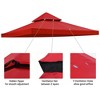 Yescom 10x10Ft UV30+ Gazebo Replacement Top for 2 Tier Outdoor Canopy Cover Patio Backyard Party Deck Red - 3 of 4