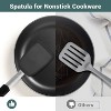 Silicone Pancake Turners 2 Pack for Nonstick Cookware, Heat Resistant Kitchen Spatulas for baking, flipping eggs, burgers, pancake, Size: S,M - 3 of 4