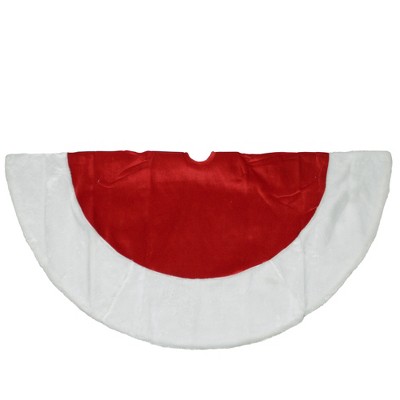 Northlight 48" Red and White Traditional Christmas Tree Skirt