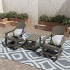 WestinTrends 3-Piece Outdoor Patio Adirondack Rocking Chair with Side Table Set - 2 of 3