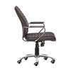 HomeRoots Espresso and Silver Adjustable Height Swivel Rolling Office Chair - 4 of 4