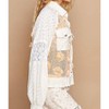 Women's Flower Detail Button Down Top - POL - 3 of 4