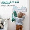 LunaLulinlk Wall Mounted Coat Rack - Robust Wooden Bag Rack with 5 Hooks - Decorative Wood Racks Ideal Cars Design - 2 of 4