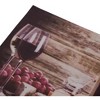 Dainty Home Wine And Grapes Woven Vinyl Reversible Rectangular Placemat Set of 4 - 3 of 4