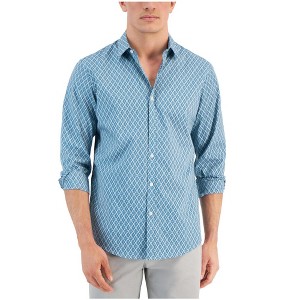 Alfani Mens Geo Print Button Up Shirt - 1 of 1