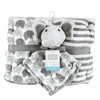 Hudson Baby Unisex Baby Plush Blanket with Security Blanket, Unisex Elephant, One Size - 2 of 4