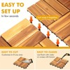 Gulches 27pcs Interlocking Deck Tiles, 11.8"x11.8" Natural Solid Acacia Wood, for Indoor/Outdoor Patio Garden Balcony Poolside - 3 of 4