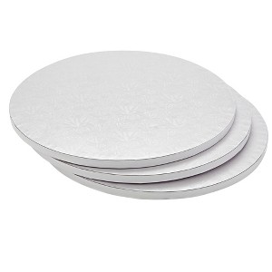 Juvale 3 Pack 14 Inch Round Cake Drum Board Set, Foam Rounds for Baking Supplies, Desserts (0.5 Inches Thick) - 1 of 4