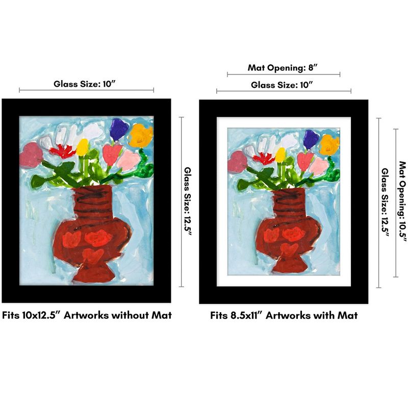 Americanflat Kids Art Frame 10x12.5 inches with 8.5x11 inches Mat - Composite Wood And Glass, 2 of 8