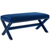 Modway Rivet Performance Velvet Bench Navy - 2 of 4