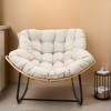 KTMBDW Outdoor Rocking Chair, Modern Cozy Lounge Rocker Chair with Cushion for Balcony Porch Patio - 2 of 4