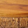 Olivia & May Seagrass Handmade Coffee Table: Teak Wood Top, Indoor Use, No Assembly Required - 2 of 4