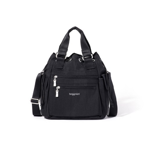 baggallini Modern Everywhere Drawstring Crossbody Bag Black