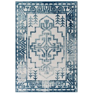 Modway Nyssa 5x8 Area Rug – Reflect Collection, Distressed Southwestern Aztec Print for Indoor/Outdoor Decor - 1 of 4
