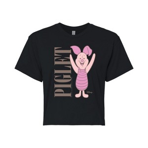 Women's - Disney - Muted Piglet Cropped Graphic T-Shirt - 1 of 4