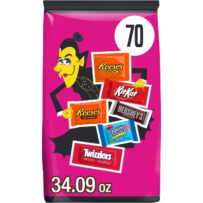 HERSHEY'S Chocolate and Sweets Assorted Halloween Candy Variety Bag - 34.09oz/70pc