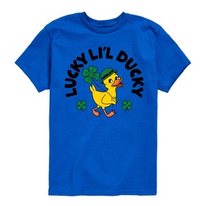 Boys' - Instant Message - St. Patrick's Day Lucky Lil Ducky Short Sleeve Graphic T-Shirt - 1 of 4