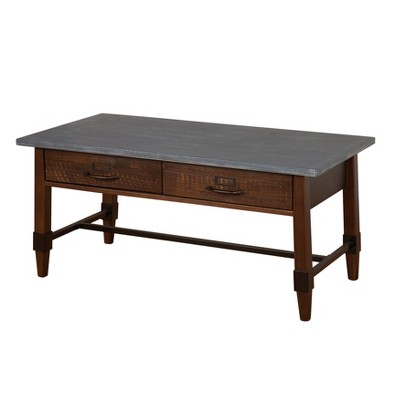 Clint Coffee Table Gray/Espresso - Buylateral
