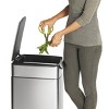 simplehuman 40L Slim Touch Bar Kitchen Trash Can Stainless Steel: 10.6 Gallon Indoor Garbage Can, Silver, Spot Clean - 4 of 4
