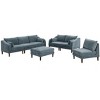 NicBex Couches for Living Room 6pcs Modular Sectional Sofa Set Modern Upholstered Sofa Couch 4x One Arm Chairs 1x Armless Chair 1x Ottoman, Grayish - 3 of 4