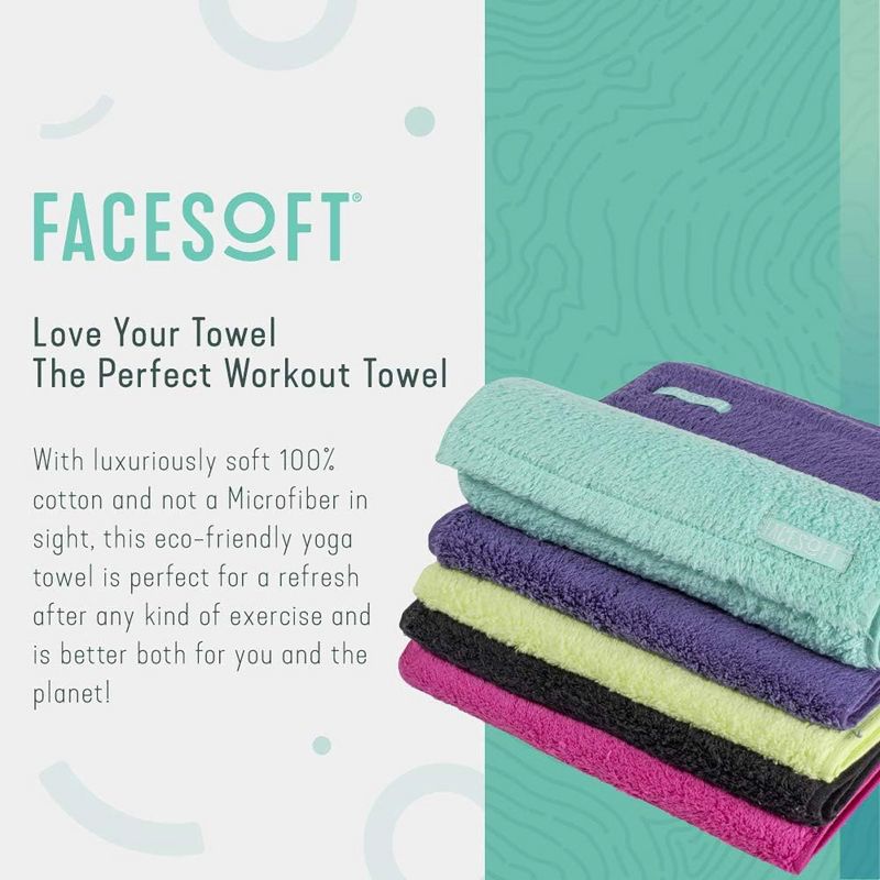 FACESOFT Eco Sweat Active Towel, No Microfiber Exercise Towel, 38 x 10 inches, 1 Pc, 4 of 23