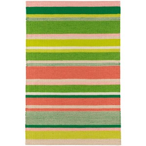 Annie Selke - Dash & Albert Seed Stitch Stripe Watermelon Handwoven Indoor/Outdoor Rug - 1 of 4