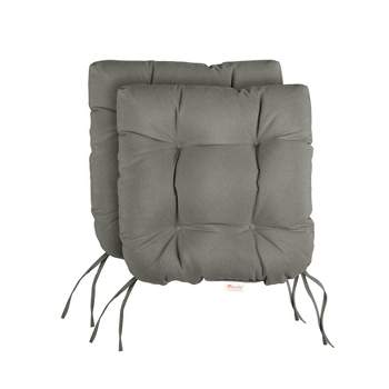 2pc 19" x 19" x 3" Outdoor Tufted U-Shaped Chair Cushions - Sorra Home