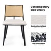 Kumasinova Dining Chair Set of 2,Mid-Century Modern Kitchen Chairs with Rattan Back&Mtal Legs,Soft Boucle Upholstered Accent Dining Chairs - 4 of 4