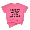 You'd Be Happier If You Had A Dog - Women's Garment Dyed Graphic T-Shirt - 2 of 4