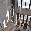 BAOURE 6 Ring Modern LED Chandeliers Dimmable Black Pendant Light Fixture 78in High Ceiling Chandelier for Foyer Living Room - 3 of 4