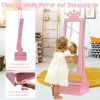 Kids Jewelry Armoire Cabinet with Full-Length Mirror, 46" Jewelry Armoire with Led Light, Jewelry Organizer with 3 Storage Drawers - 3 of 4