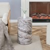 FONTOI Cylindrical Coffee Tables with Anti-slip Feet for Small Spaces Living Room Bedroom Balcony Office Side Table, Gray, 12"*19.7"*12" - 2 of 4