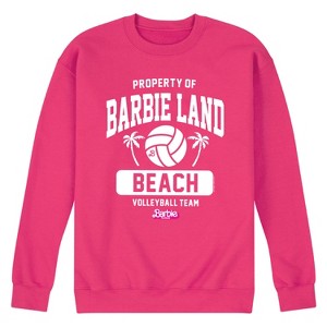 Men's - Barbie - Property of Barbie Land Beach Volleyball Graphic Fleece Sweatshirt - 1 of 3