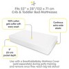 BreathableBaby Cotton Percale Fitted Sheet, For 52" x 28" Crib & Toddler Bed Mattress, White (2-Pack) - 3 of 4