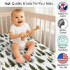 Sweet Jojo Designs Baby Gender Neutral Unisex Fitted 100% Cotton Muslin Crib Sheet Woodland Pine Tree Green and White - 3 of 4