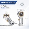 Unique Bargains Industrial Hardware Durable Self-Lubricating Rod End Bearing 4 Pcs - 3 of 4