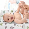 Sweet Jojo Designs Gender Neutral Unisex Changing Pad Sheet Watercolor Elephants Grey Green and Blue - 3 of 4