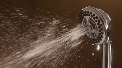 Brushed Nickel Dual Shower Head System with Handheld Combo
