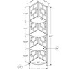 INFURNIC Decorative Bookshelf 4 Tier Corner Etagere with Wooden Shelves and Sleek Metal Frame, Black, 17.5"*12.25"*61.5" - 4 of 4