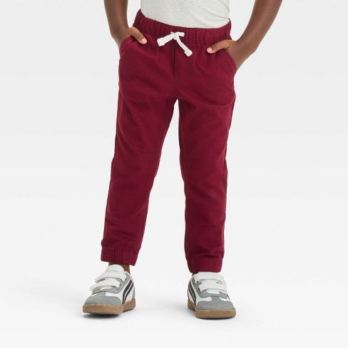 Boys burgundy joggers on sale