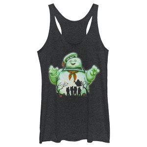 Women's Ghostbusters Halloween Stay Puft Marshmallow Man Racerback Tank Top - 1 of 4