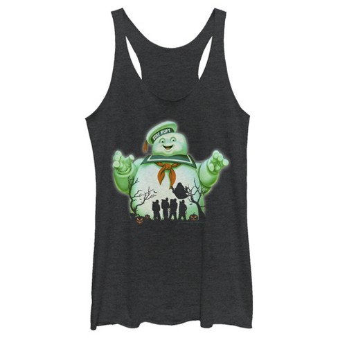 Women's Ghostbusters Halloween Stay Puft Marshmallow Man Racerback Tank ...