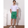 Lars Amadeus Men's Summer Slim Fit Flat Front Plaid Dress Shorts - 3 of 4