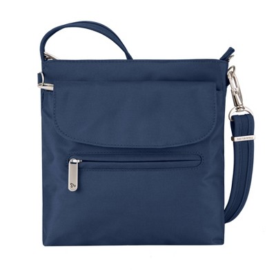 Travelon RFID Anti-Theft Essential Crossbody Bucket Messenger Bag -  Midnight Blue