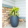 Rosemead Home & Garden, Inc. 20" Wide Kante Lightweight Tall Concrete Outdoor Planter Pot Charcoal Black - 2 of 4